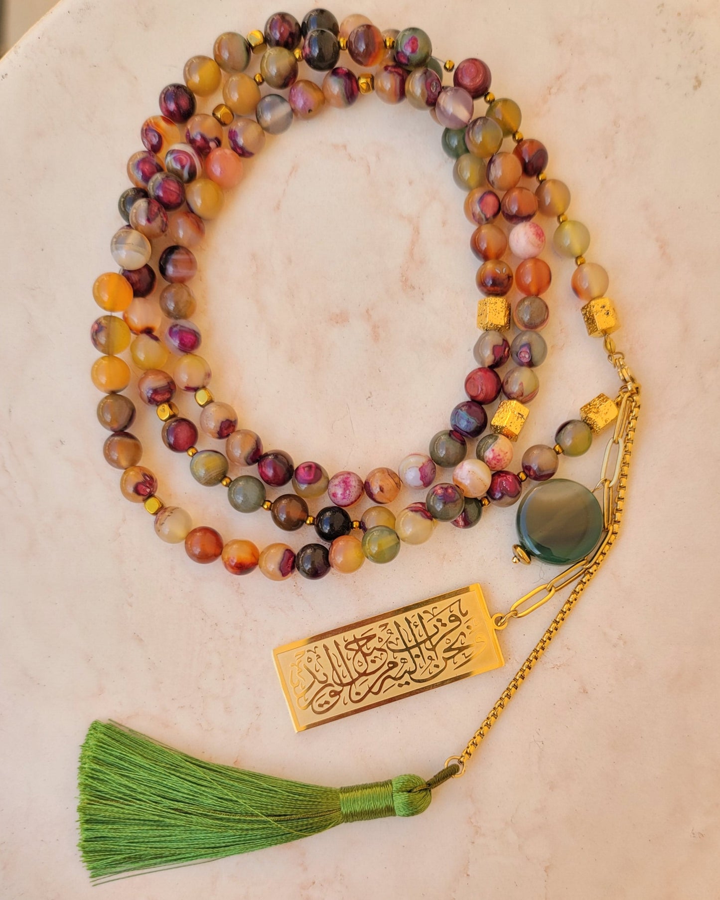 99 Wearable Long Agate Sebha / Necklace