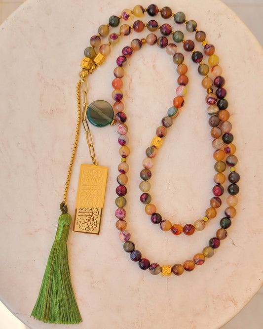 99 Wearable Long Agate Sebha / Necklace