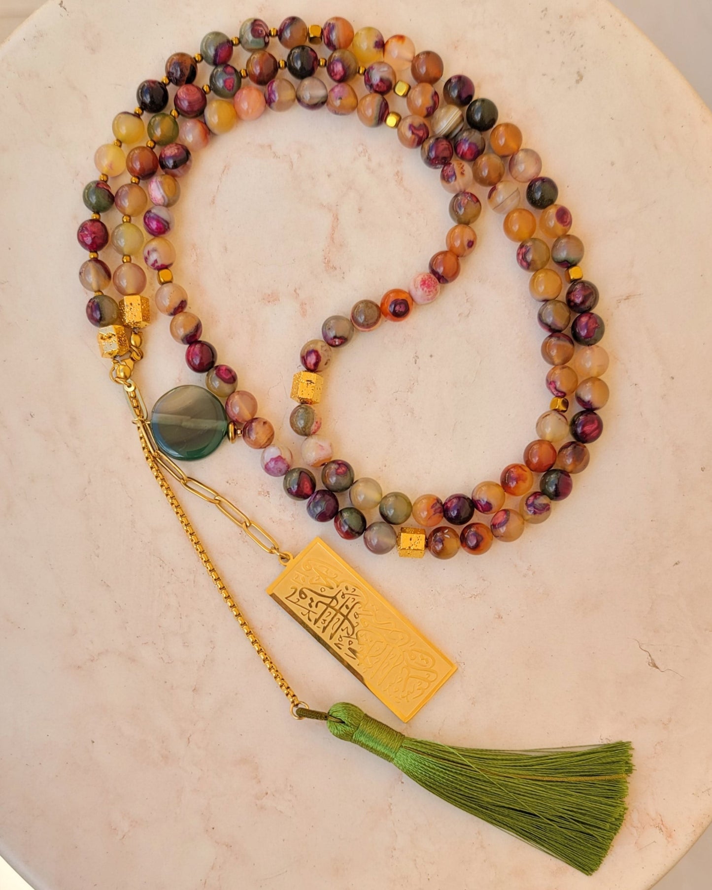 99 Wearable Long Agate Sebha / Necklace