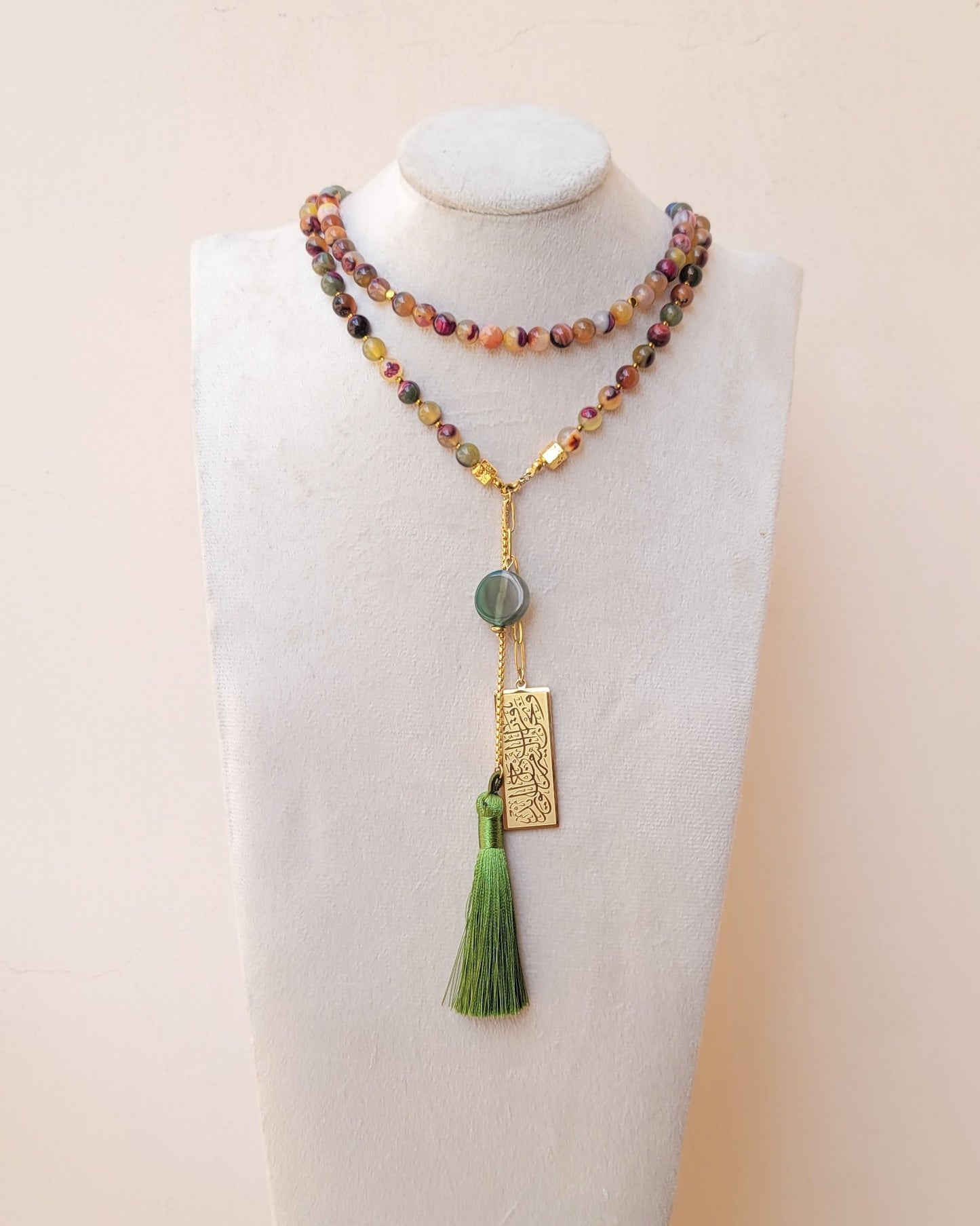99 Wearable Long Agate Sebha / Necklace