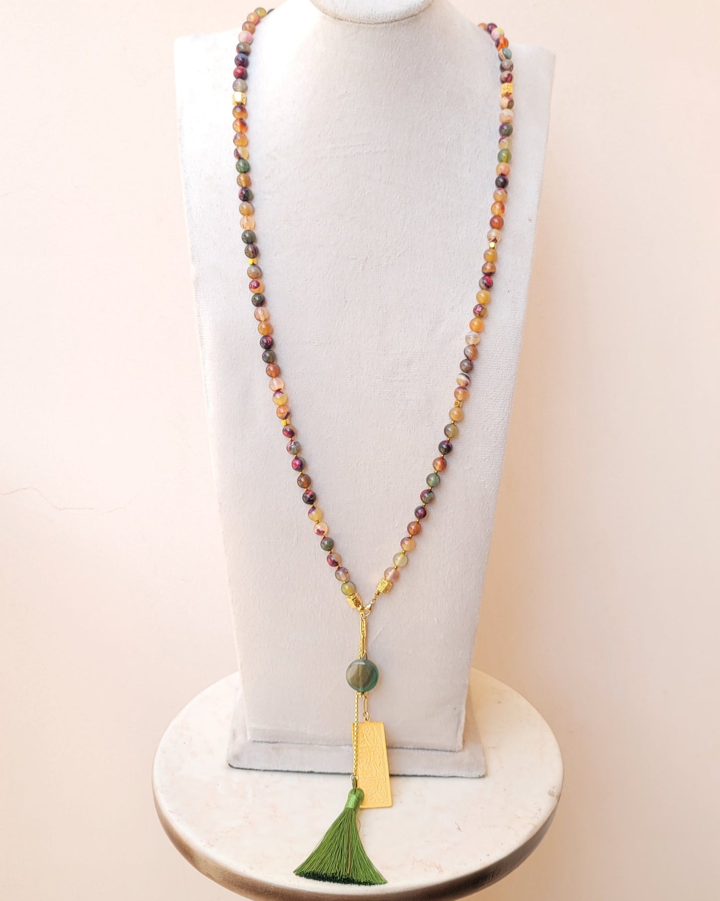 99 Wearable Long Agate Sebha / Necklace