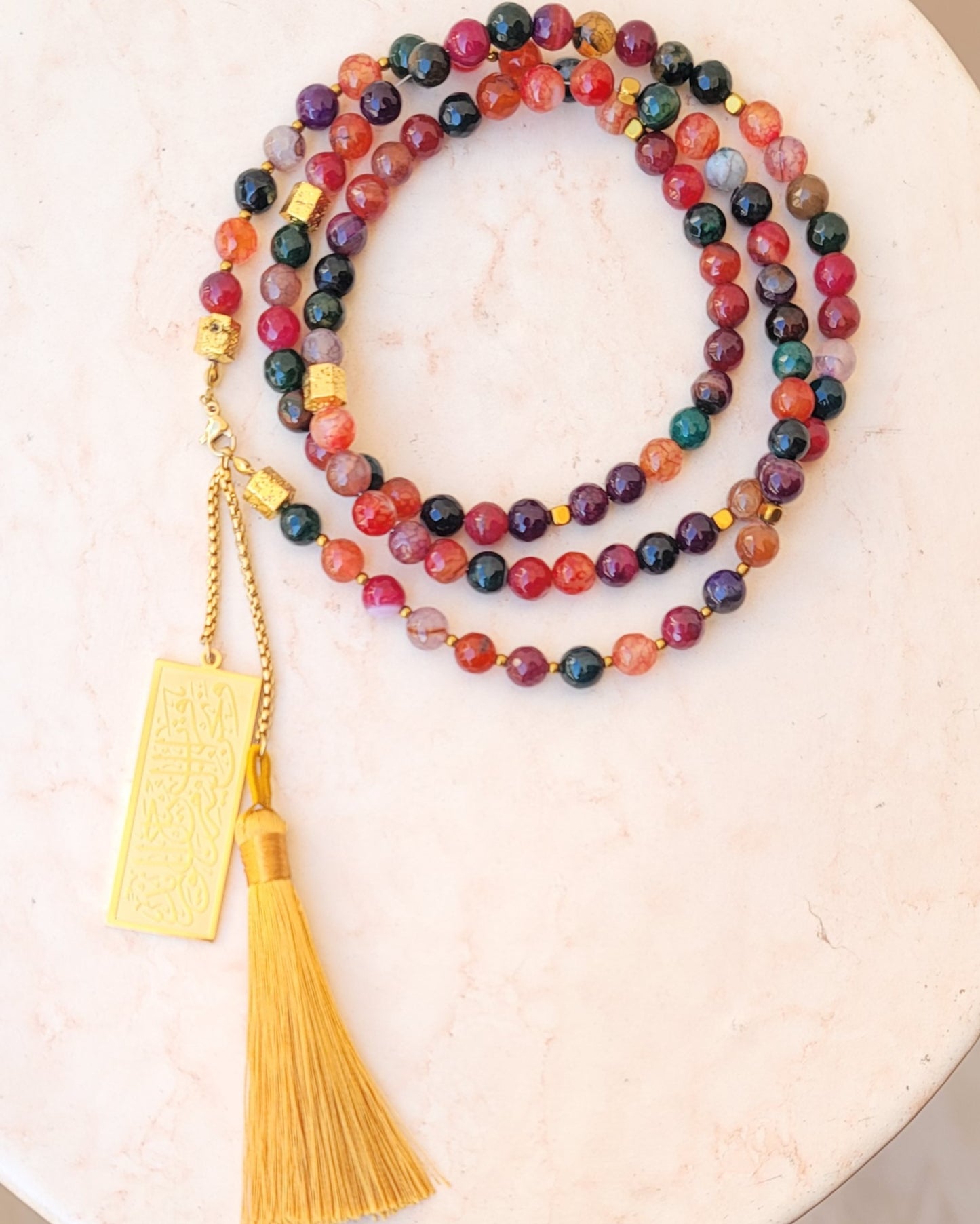 99 Wearable Long Agate Sebha / Necklace