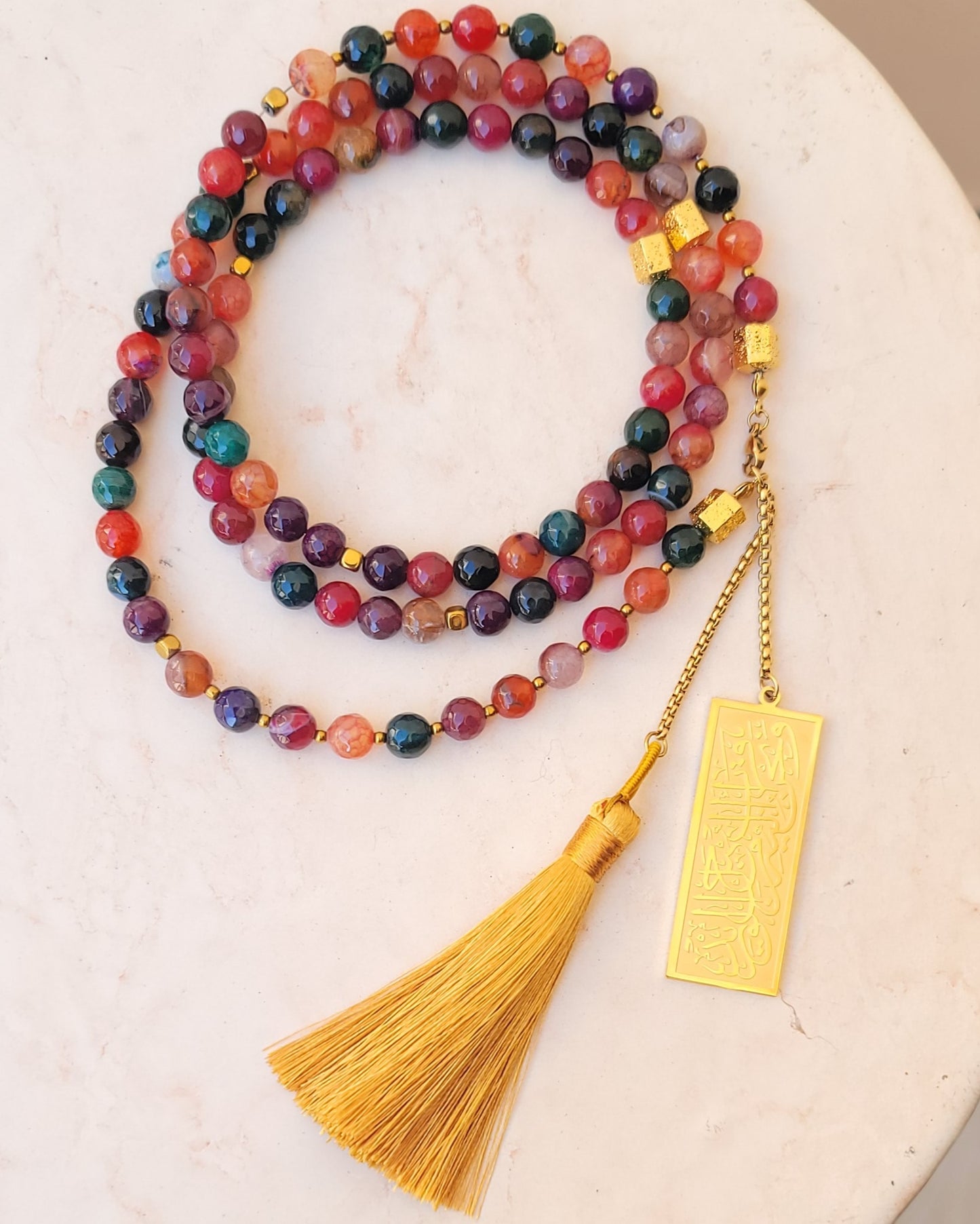 99 Wearable Long Agate Sebha / Necklace