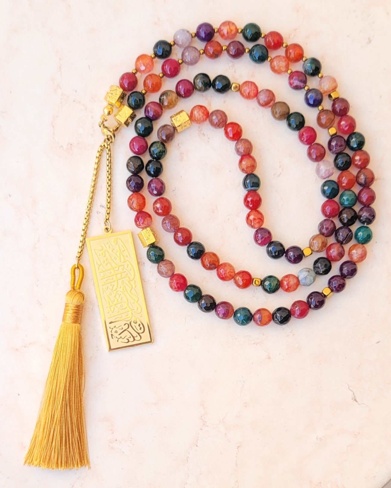 99 Wearable Long Agate Sebha / Necklace