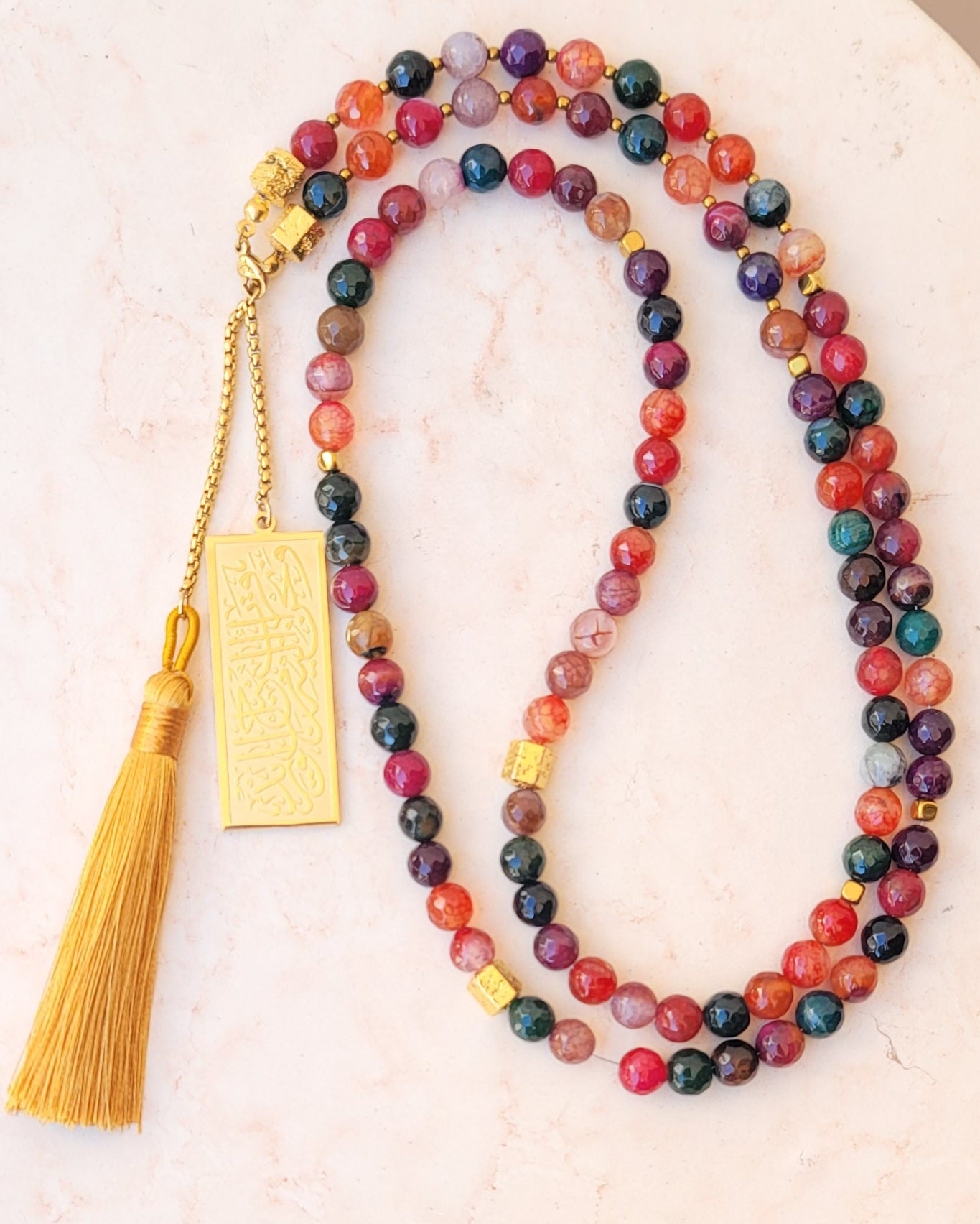 99 Wearable Long Agate Sebha / Necklace