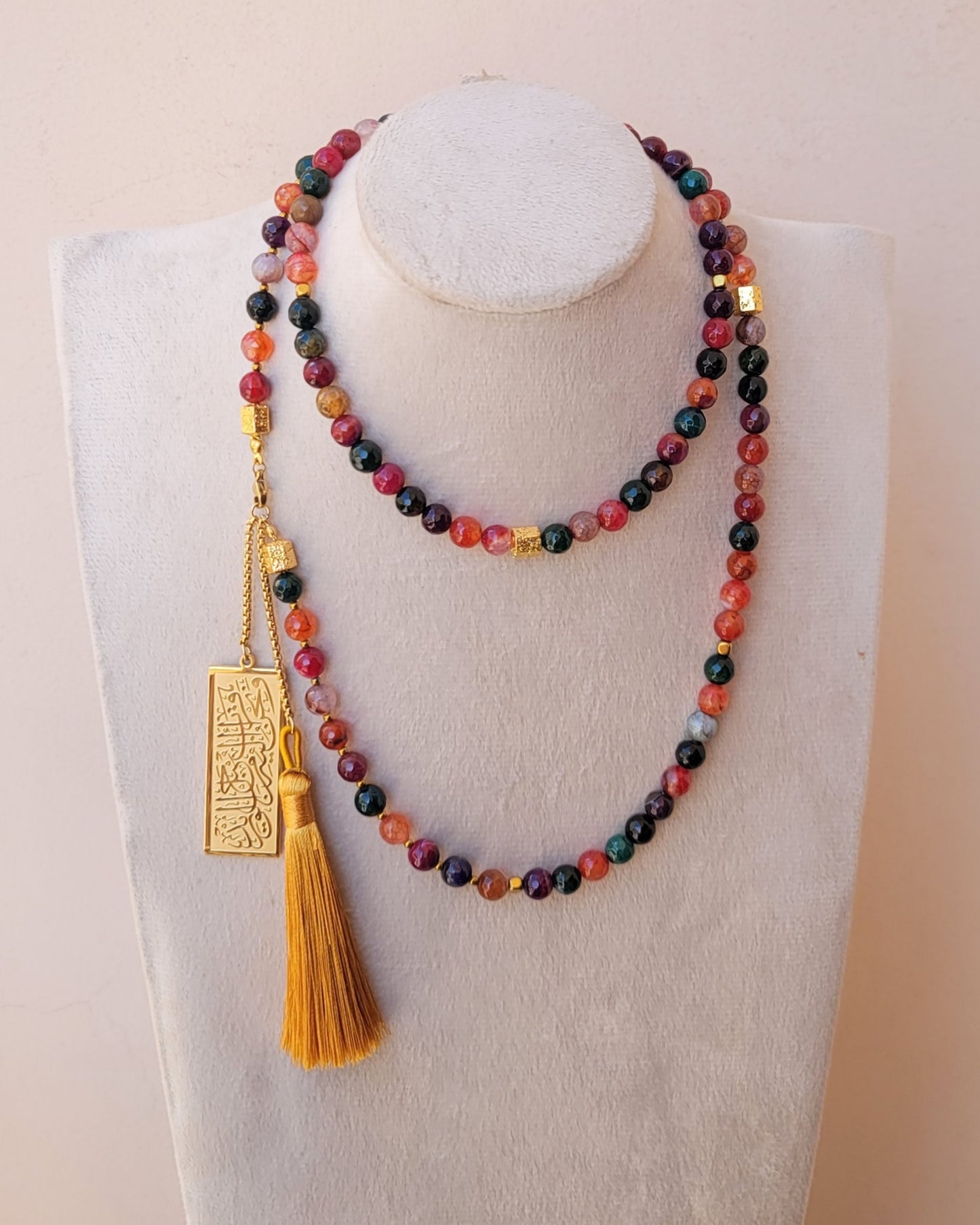 99 Wearable Long Agate Sebha / Necklace