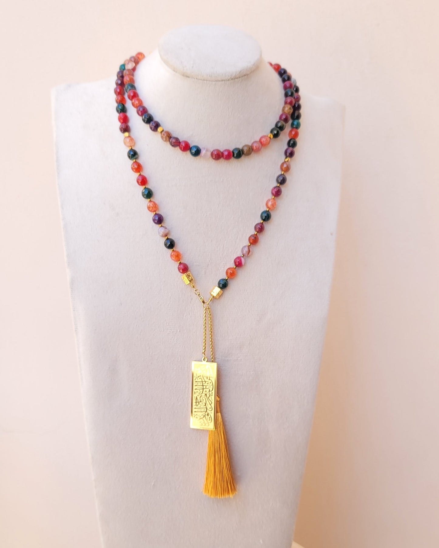 99 Wearable Long Agate Sebha / Necklace