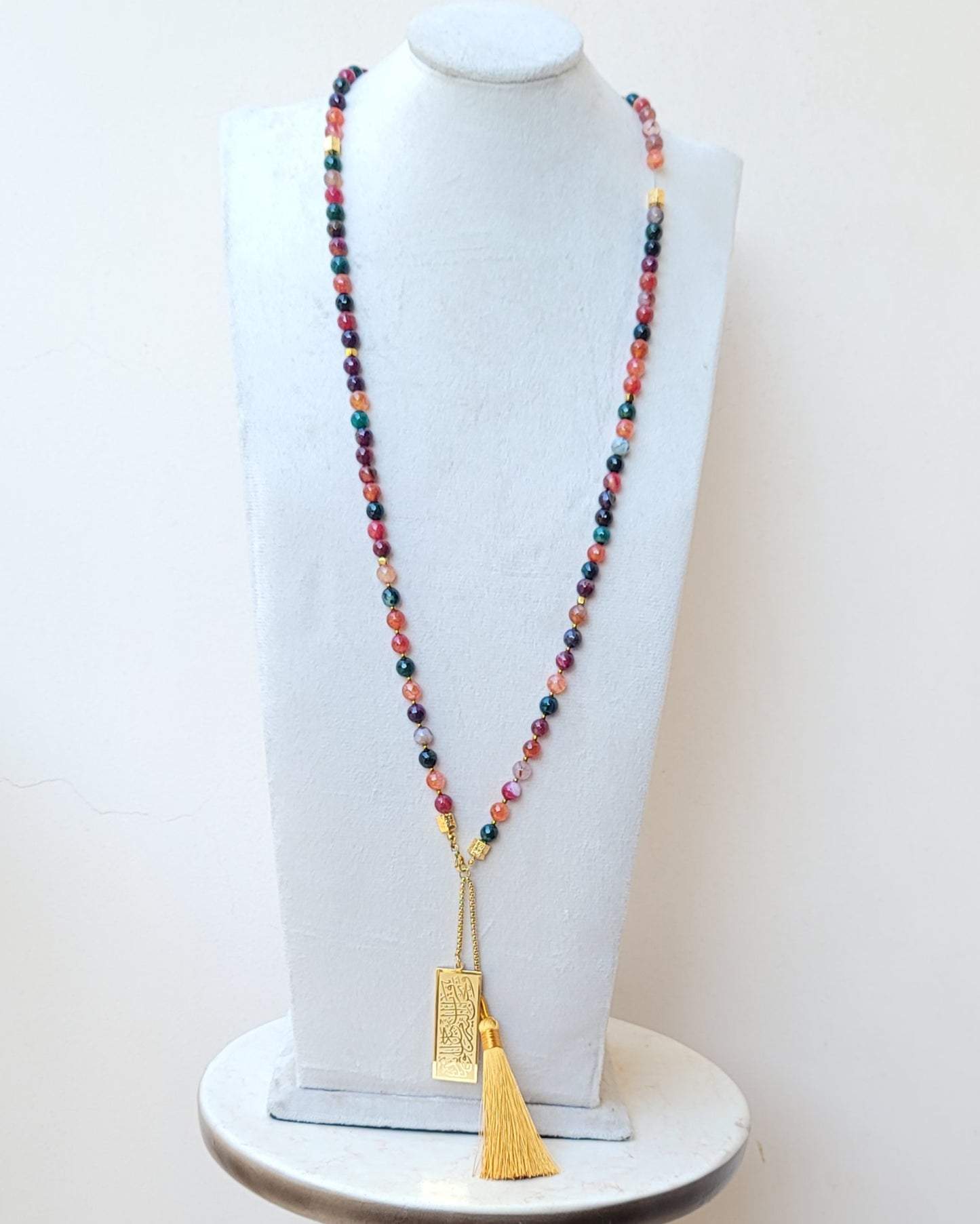 99 Wearable Long Agate Sebha / Necklace