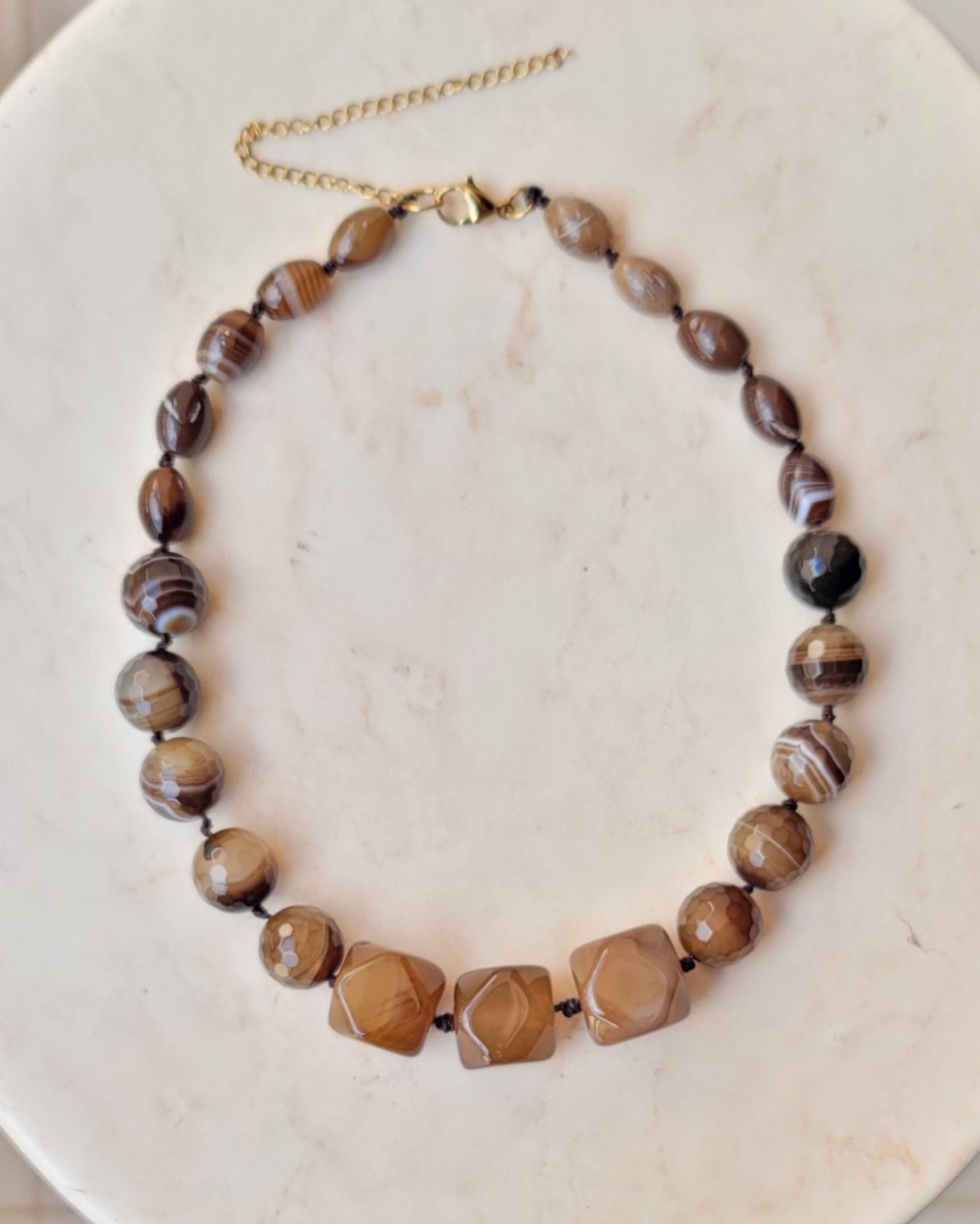 Chunky Brown Agate Necklace