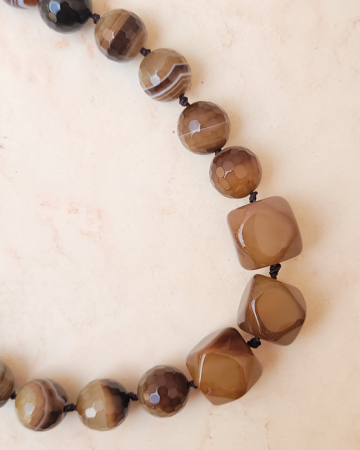 Chunky Brown Agate Necklace