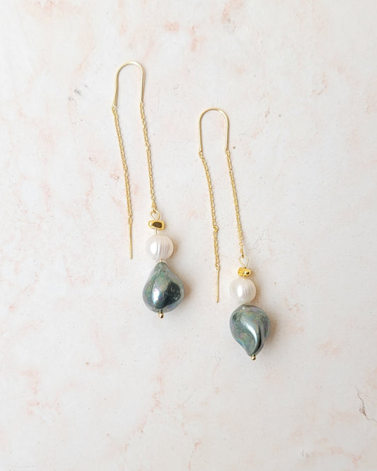 Pearl Threader Earrings
