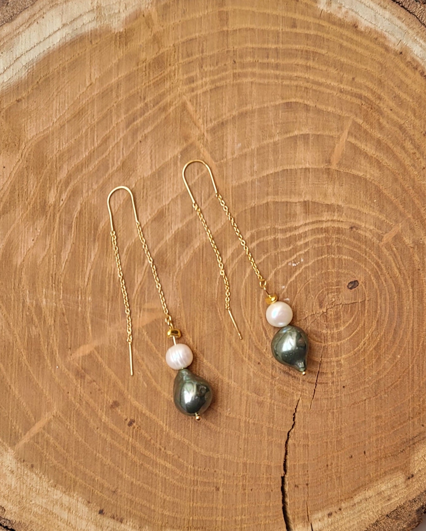 Pearl Threader Earrings
