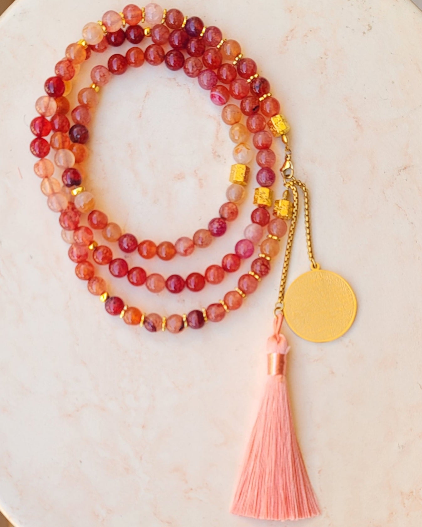 99 Wearable Long Agate Sebha / Necklace (Ayat Alkursi)
