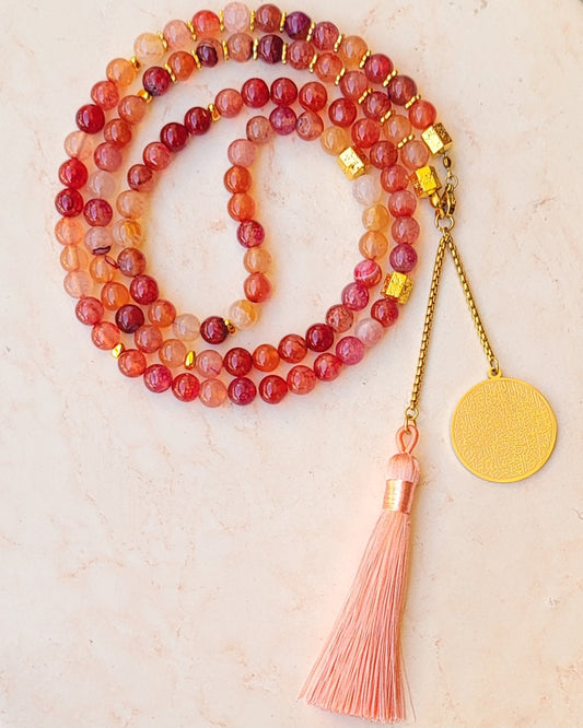 99 Wearable Long Agate Sebha / Necklace (Ayat Alkursi)
