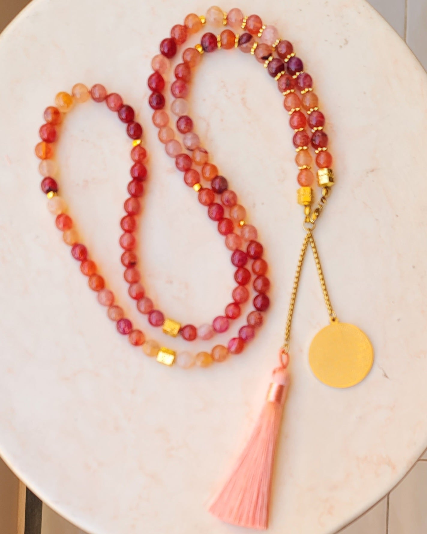 99 Wearable Long Agate Sebha / Necklace (Ayat Alkursi)