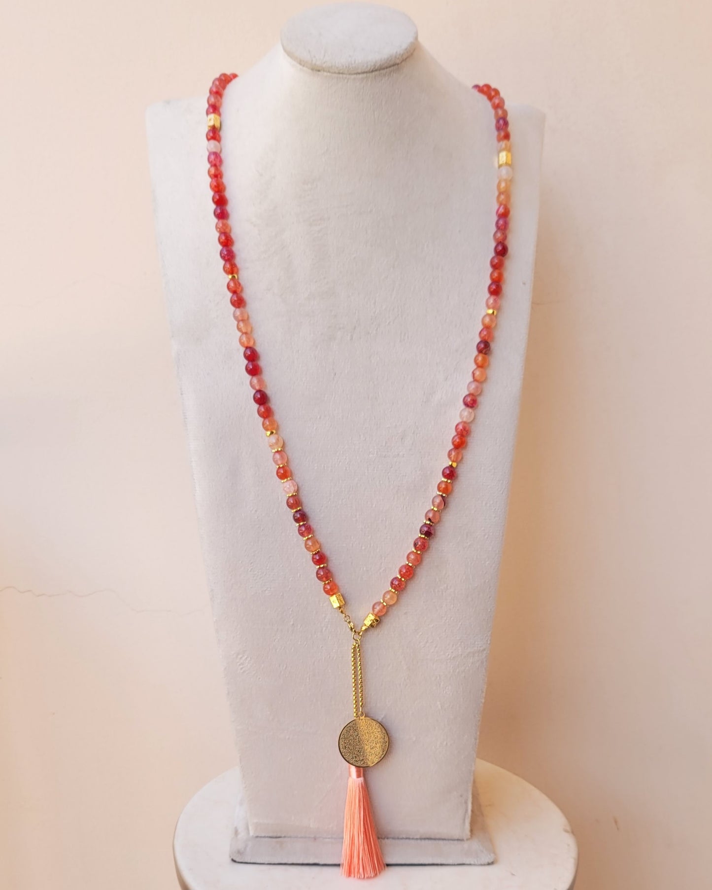 99 Wearable Long Agate Sebha / Necklace (Ayat Alkursi)
