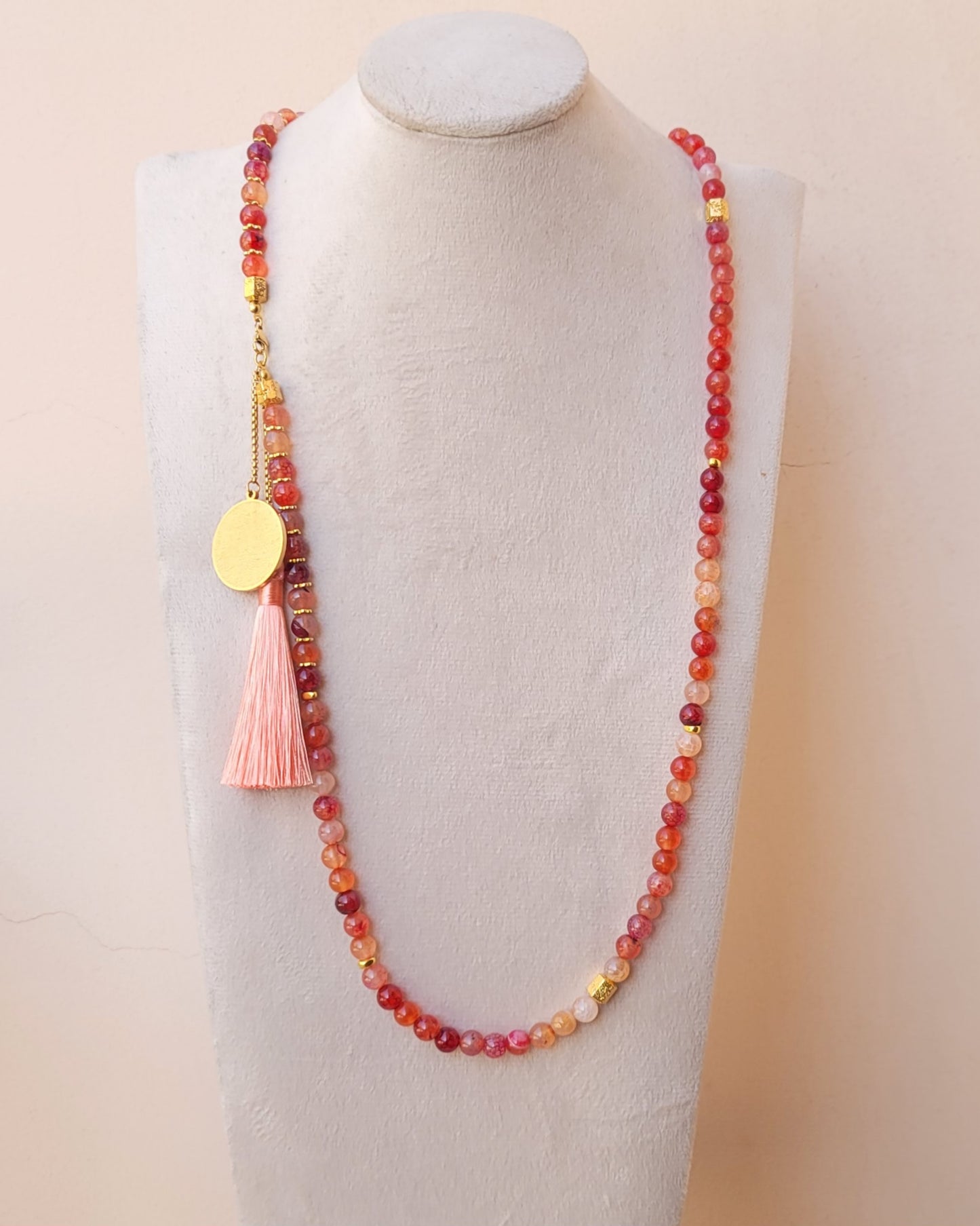 99 Wearable Long Agate Sebha / Necklace (Ayat Alkursi)