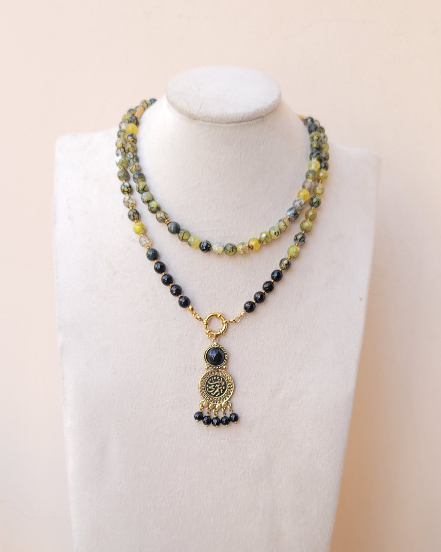 99 Wearable Long Agate Sebha / Necklace