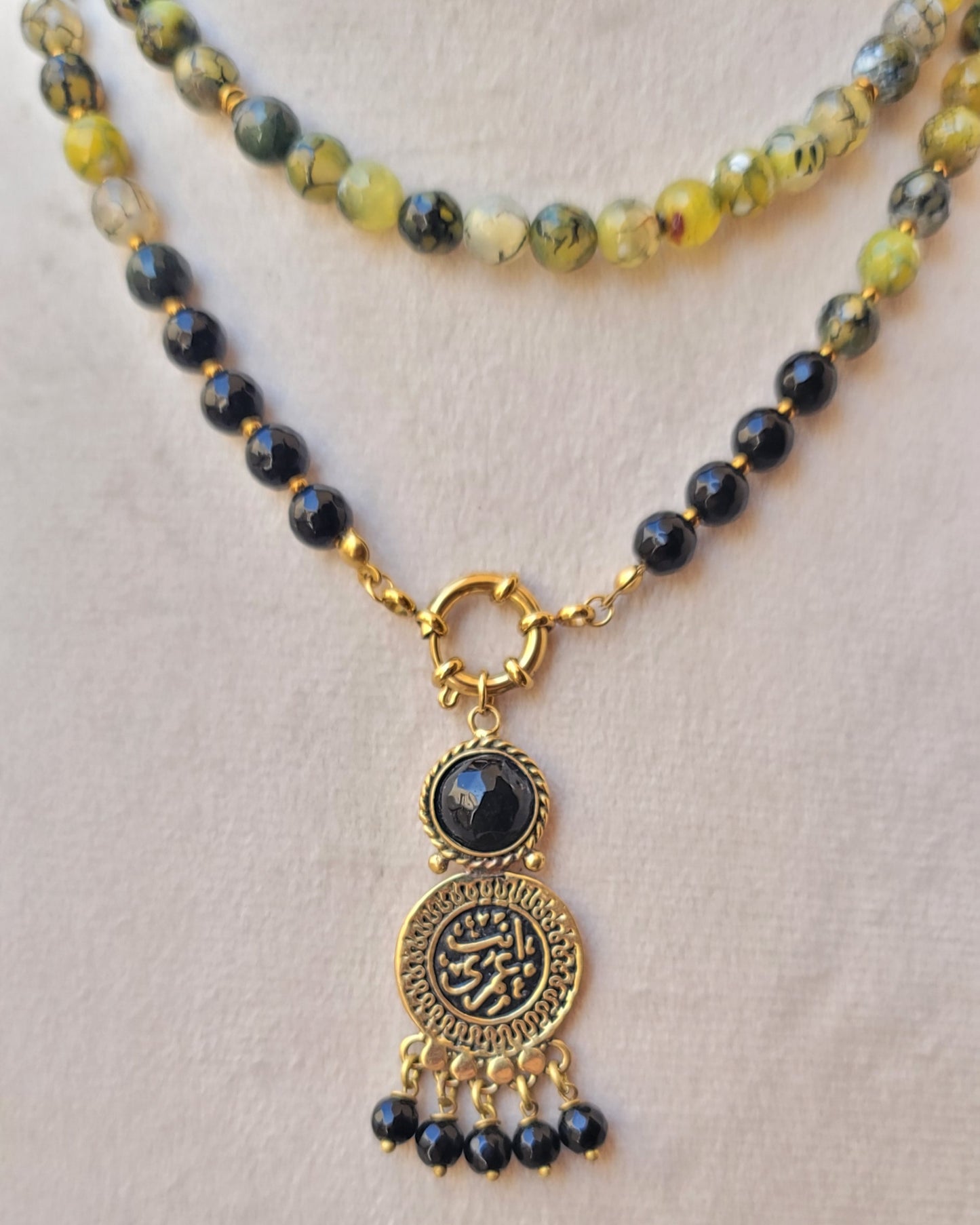 99 Wearable Long Agate Sebha / Necklace