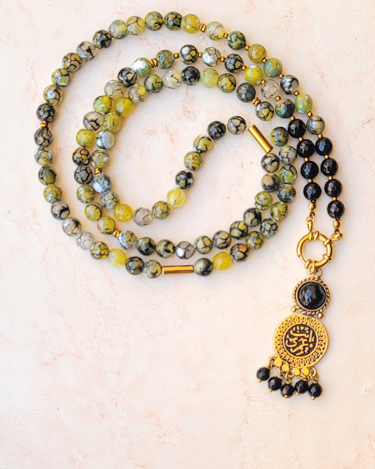 99 Wearable Long Agate Sebha / Necklace