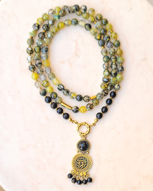 99 Wearable Long Agate Sebha / Necklace