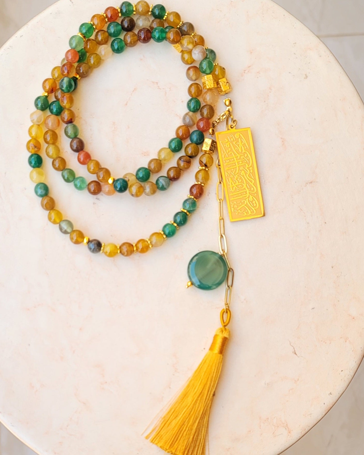 99 Wearable Long Agate Sebha / Necklace