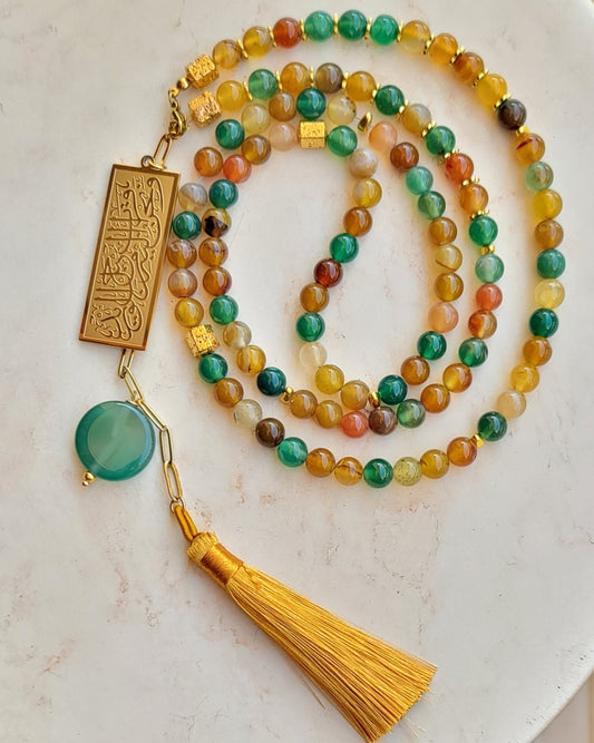99 Wearable Long Agate Sebha / Necklace