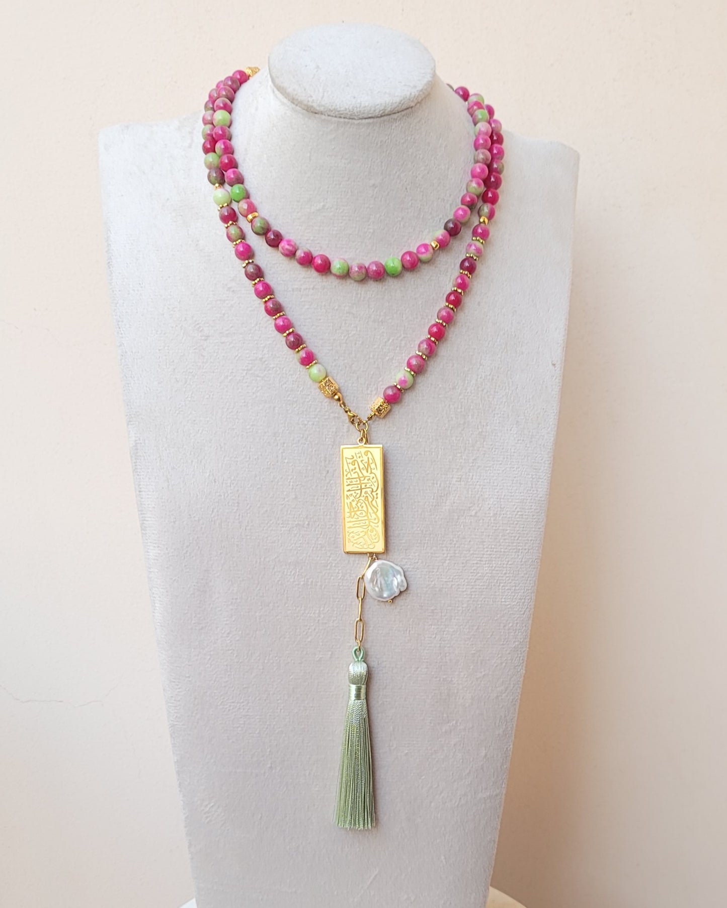 99 Wearable Long Agate Sebha / Necklace