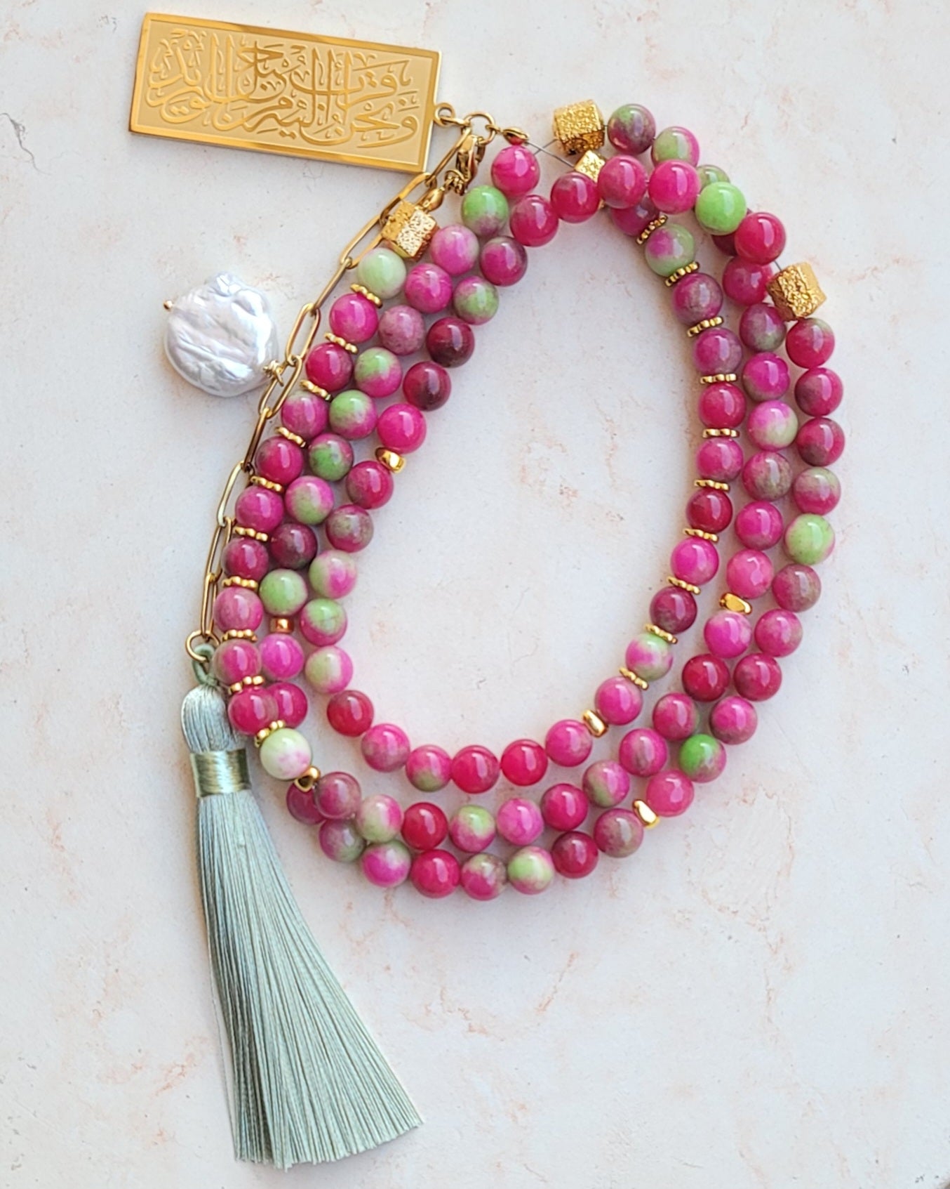 99 Wearable Long Agate Sebha / Necklace