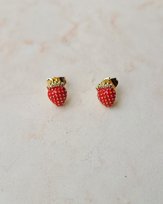 Stainless Steel Strawberry Earrings
