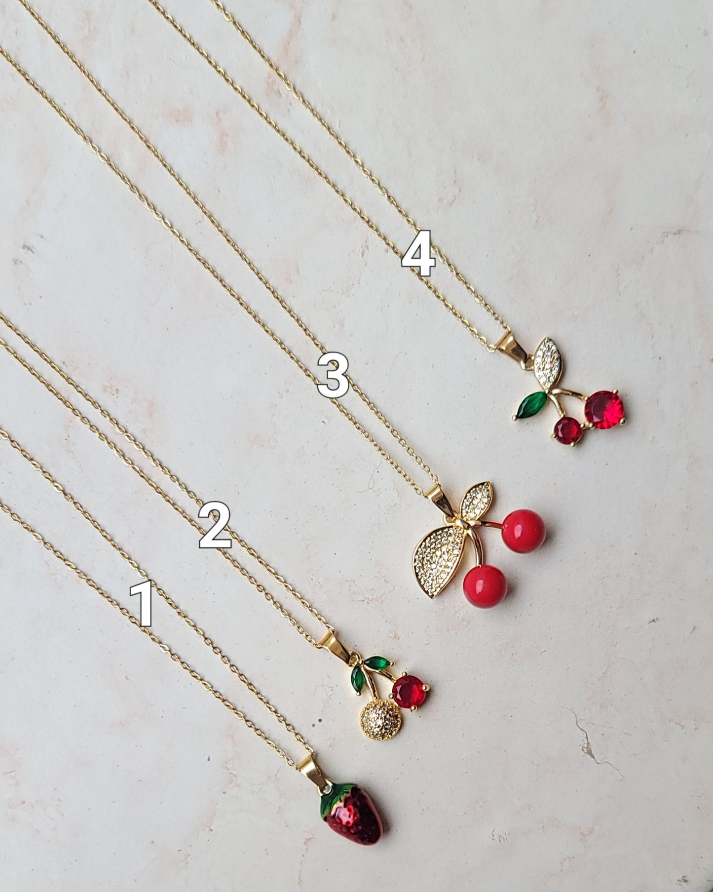 Stainless Steel Chains With Zircon Pendants