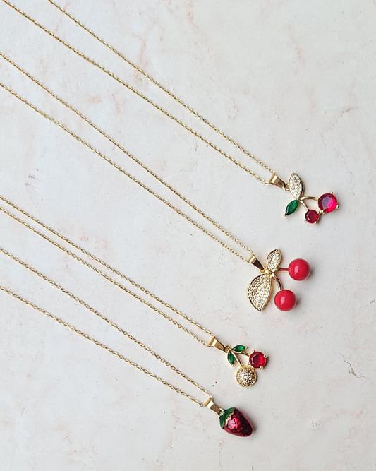 Stainless Steel Chains With Zircon Pendants