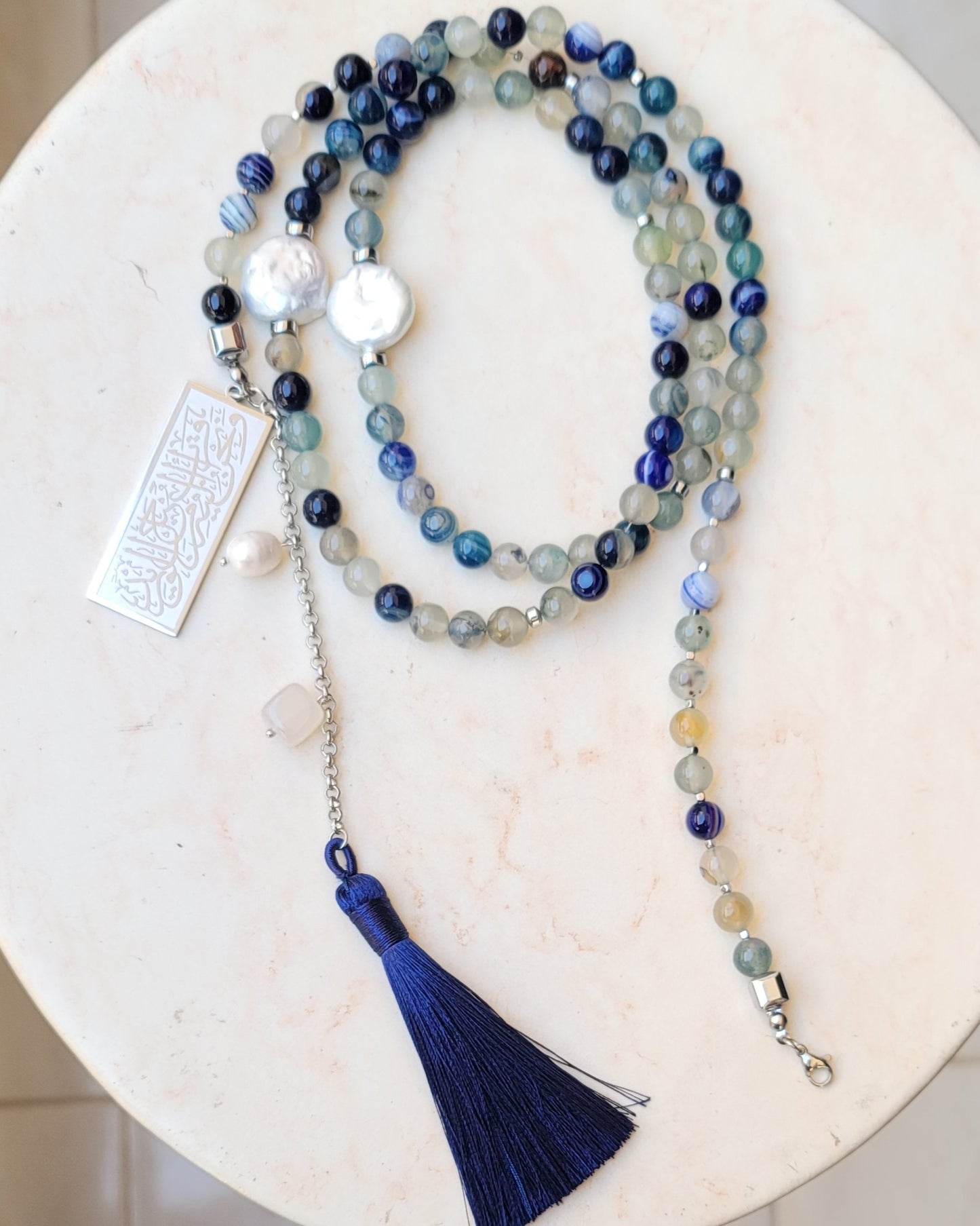 99 Wearable Long Agate Sebha / Necklace