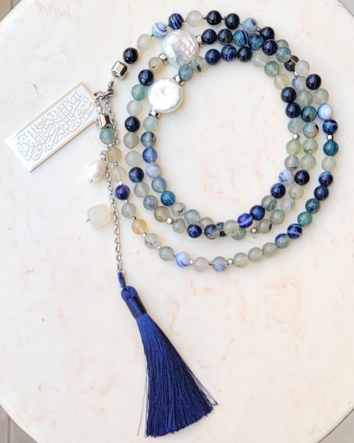 99 Wearable Long Agate Sebha / Necklace