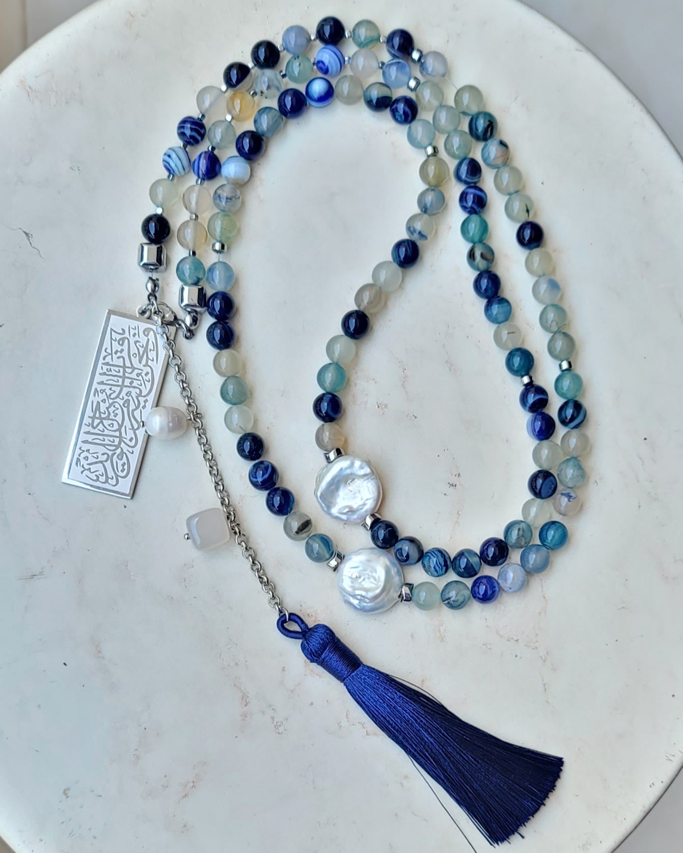 99 Wearable Long Agate Sebha / Necklace