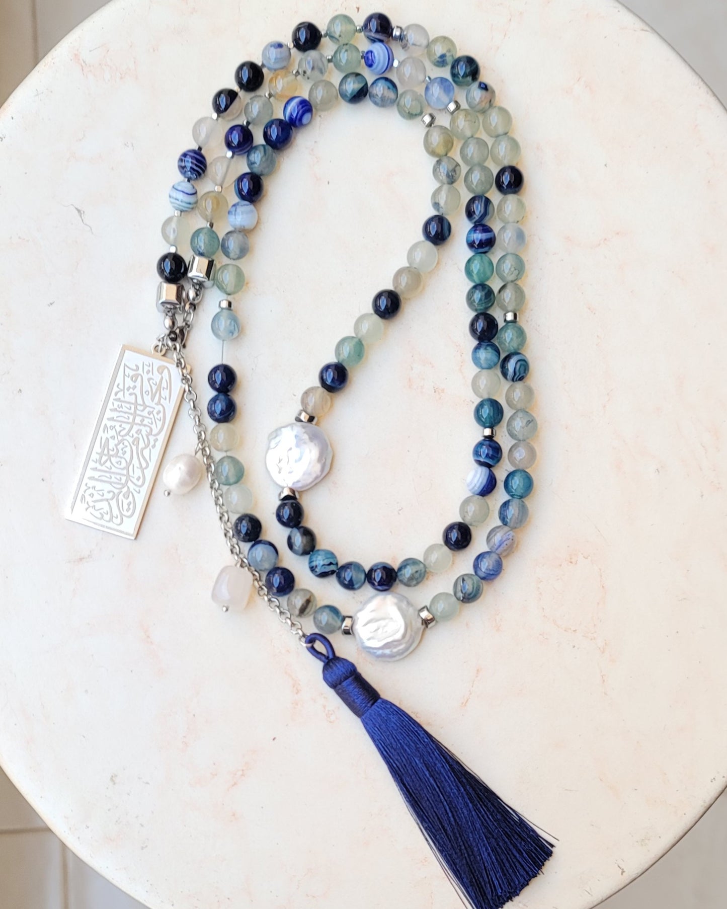 99 Wearable Long Agate Sebha / Necklace