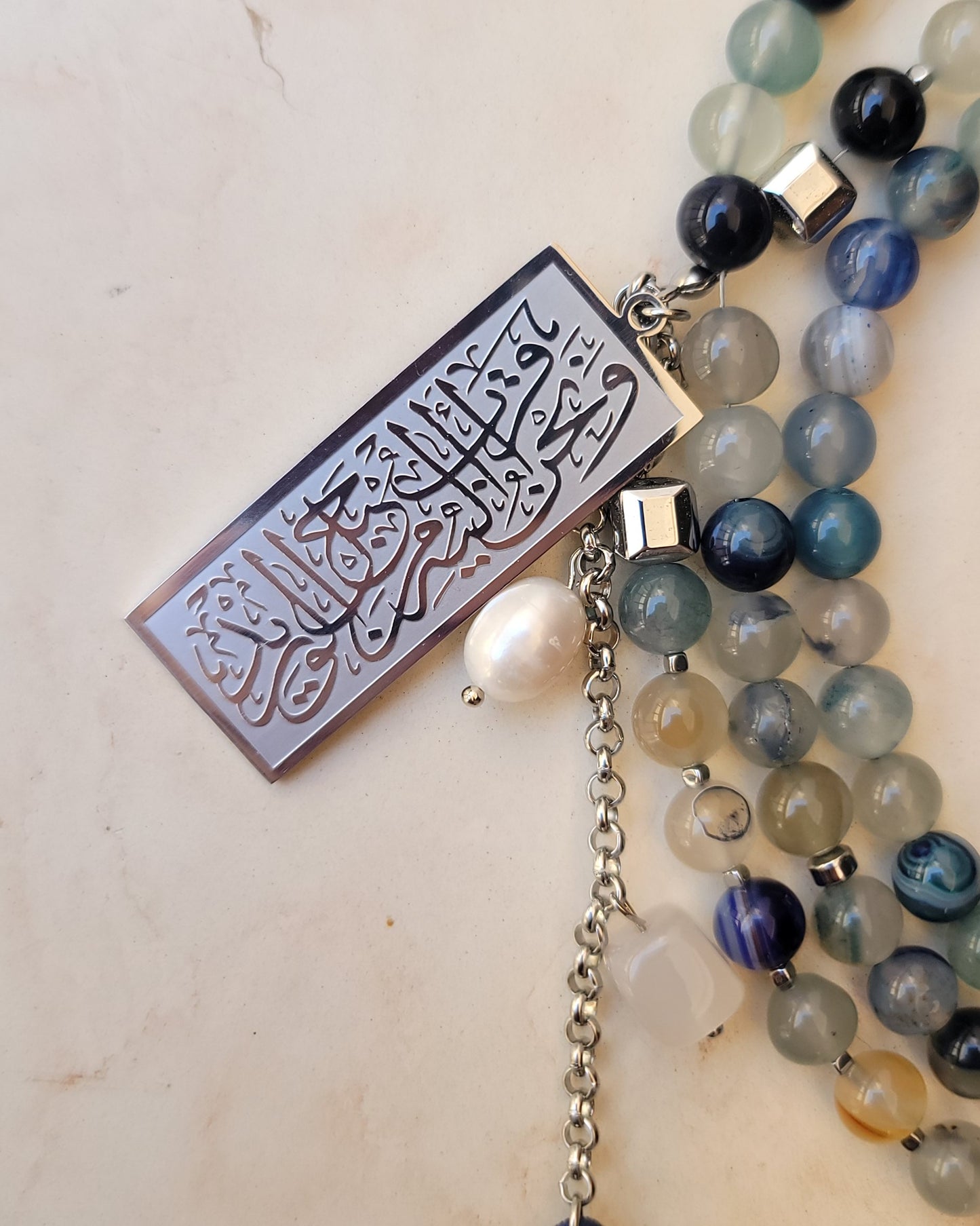 99 Wearable Long Agate Sebha / Necklace