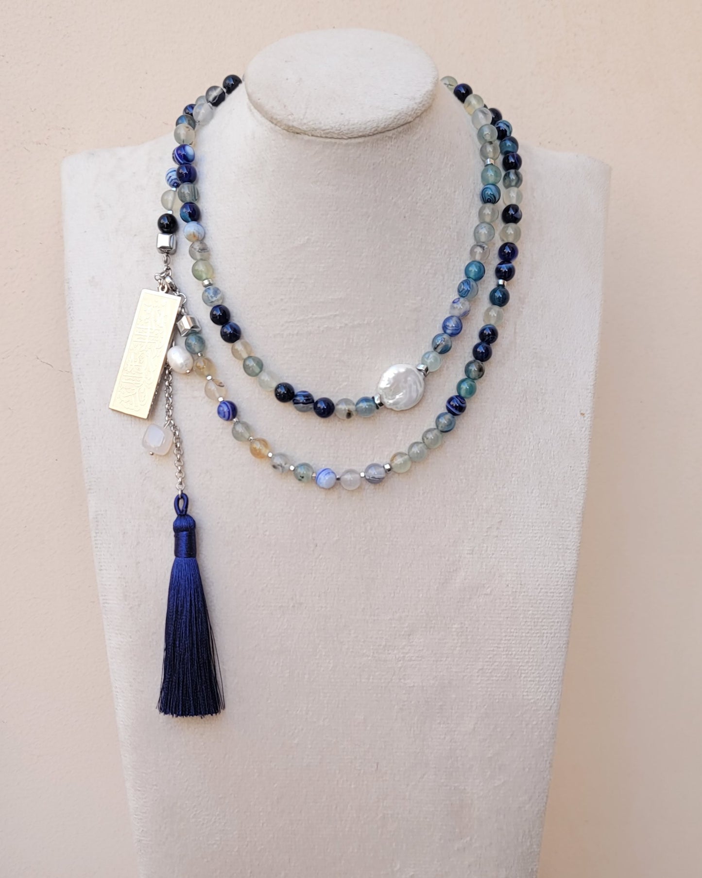 99 Wearable Long Agate Sebha / Necklace