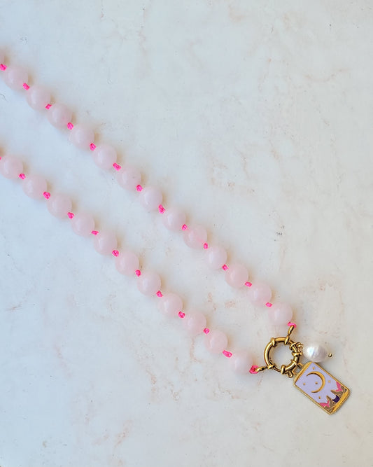 Agate Necklace With Sailor Lock & pendants