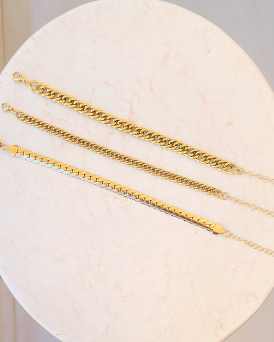 Gold Plated Stainless Steel Bracelets