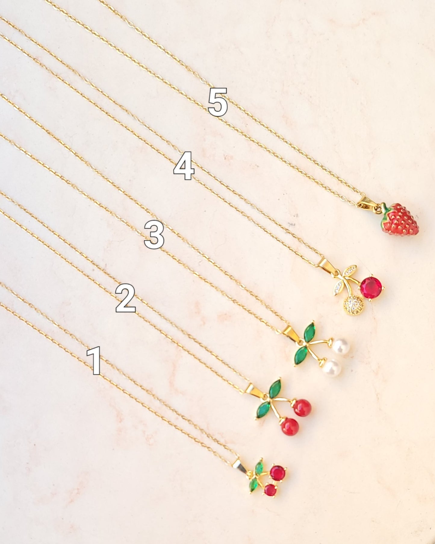 Stainless Steel Chains With Zircon Pendants