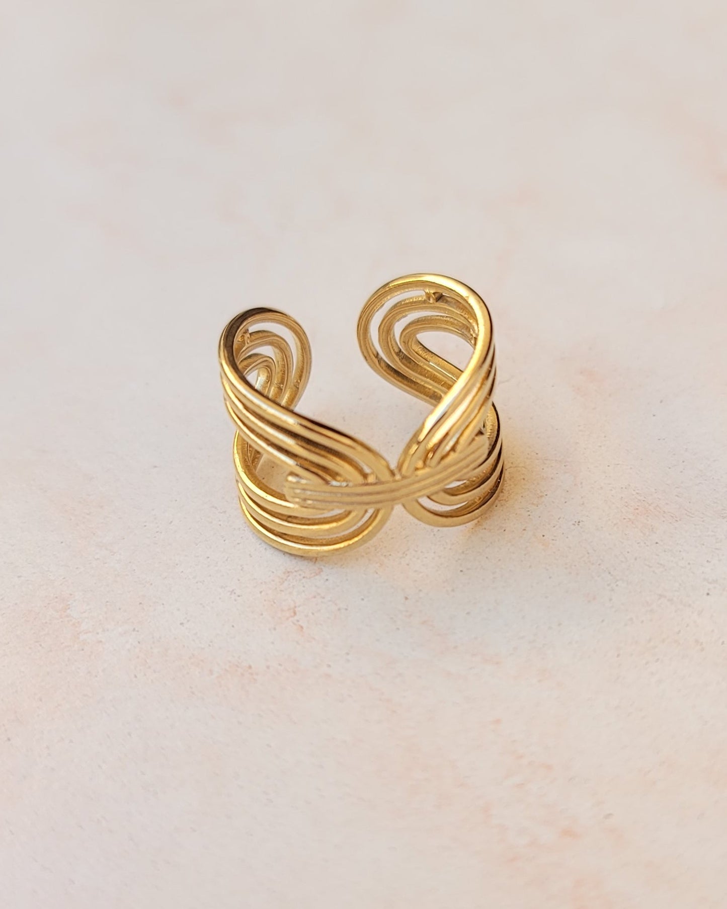 Set Of Four Stainless Steel Rings