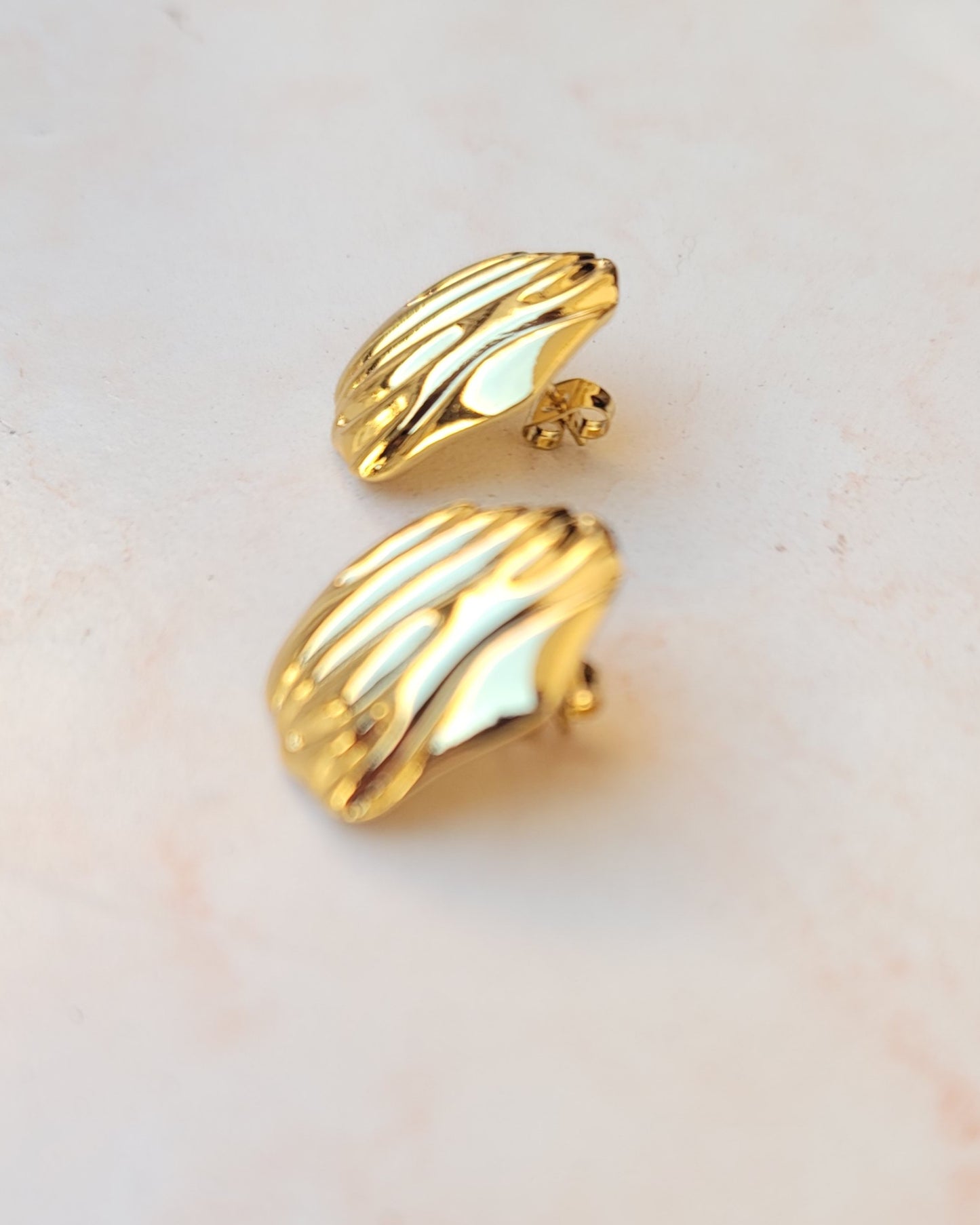 Stainless Steel Gold Plated Earrings