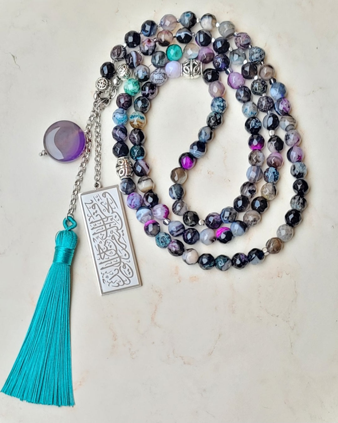 99 Wearable Long Agate Sebha / Necklace