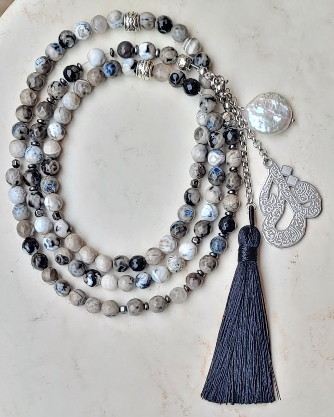 99 Wearable Long Agate Sebha / Necklace