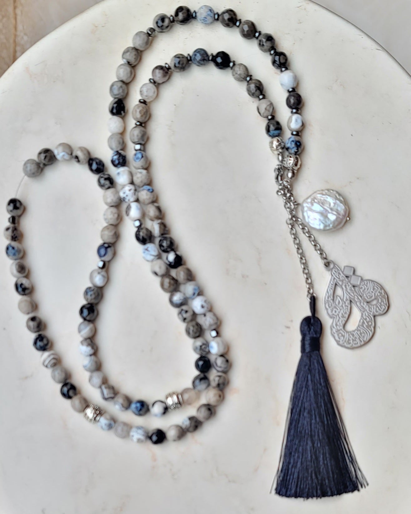 99 Wearable Long Agate Sebha / Necklace