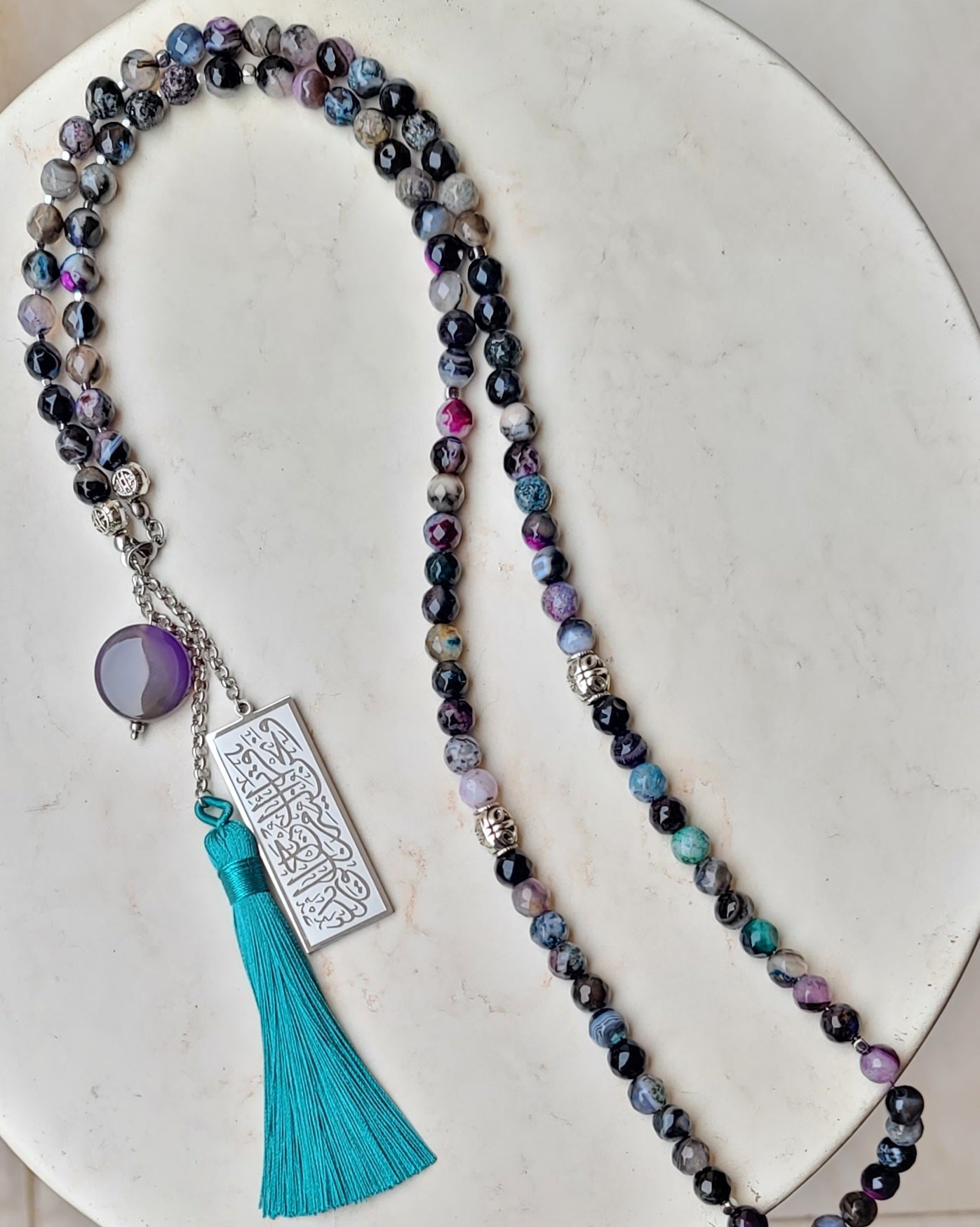 99 Wearable Long Agate Sebha / Necklace