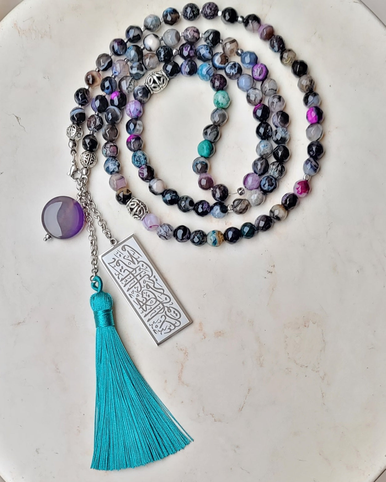 99 Wearable Long Agate Sebha / Necklace