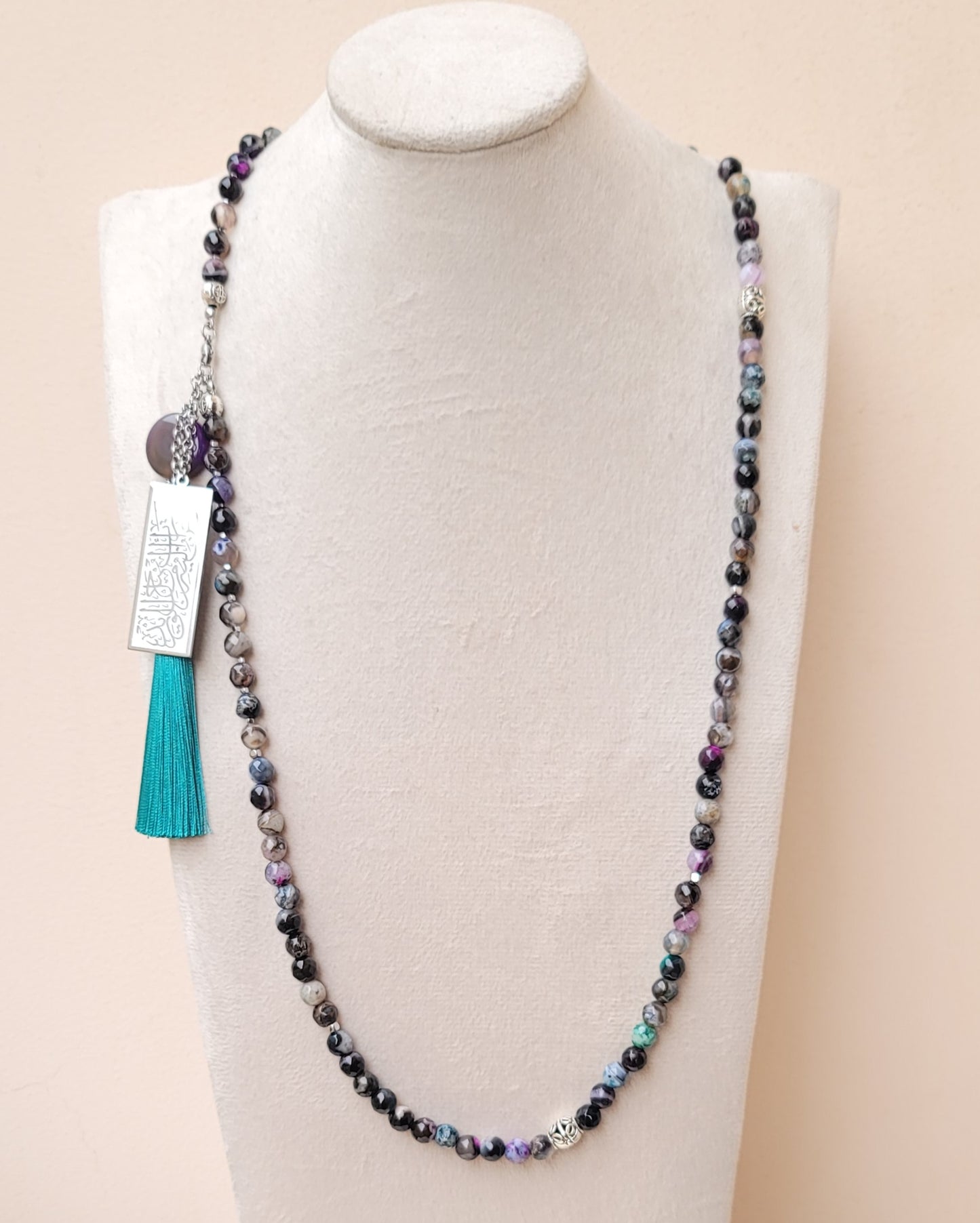 99 Wearable Long Agate Sebha / Necklace