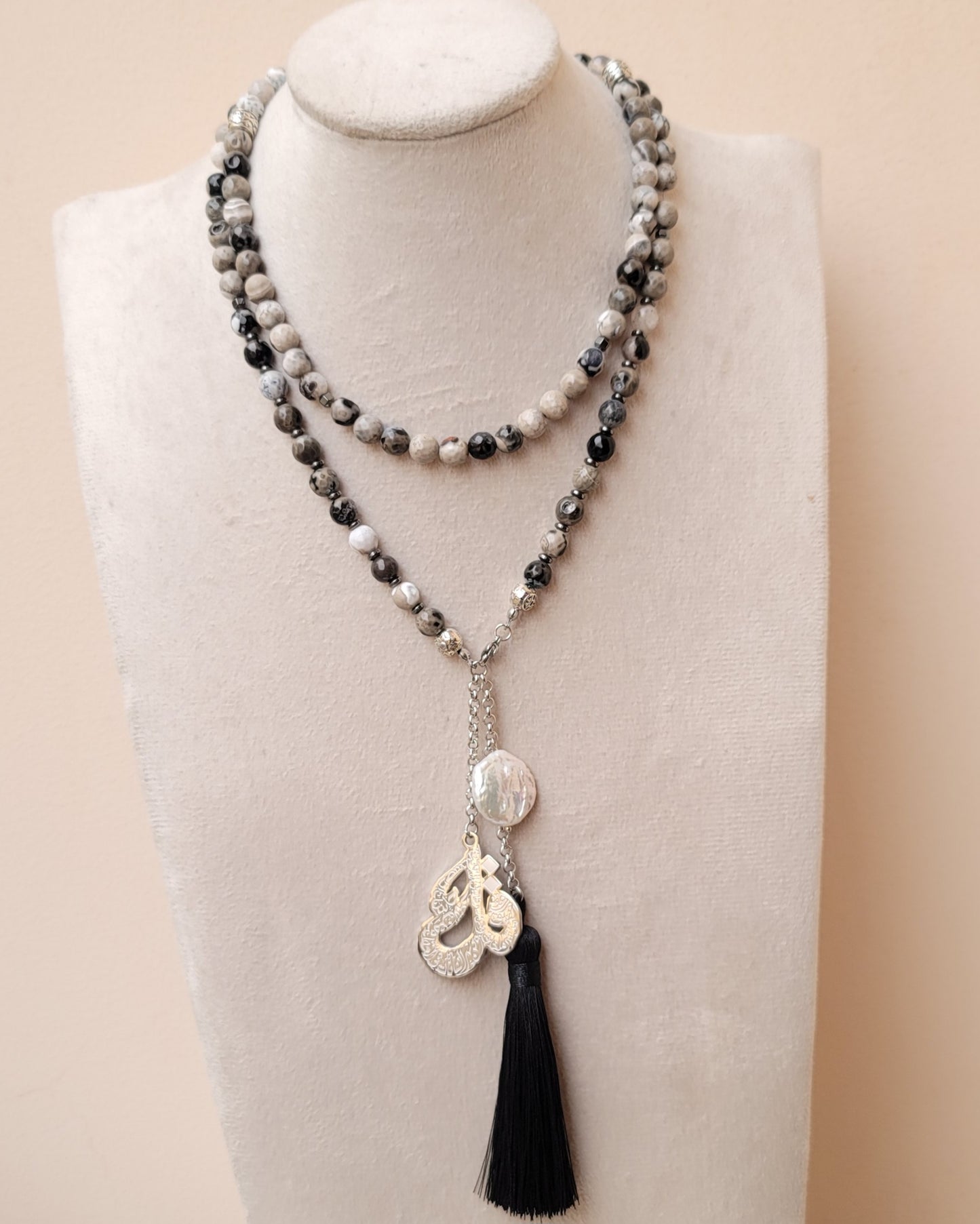 99 Wearable Long Agate Sebha / Necklace
